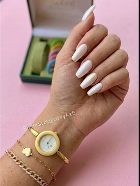 VIRAL🔥GUCCI watch interchangeable bezel circle bracelet watch gold tone Gucci